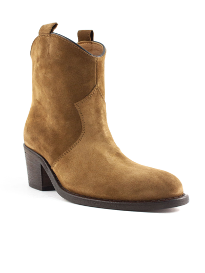 Shop Via Roma 15 Brown Suede Ankle Boot In Martora