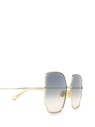 Shop Chloé Ch0092s Gold Sunglasses