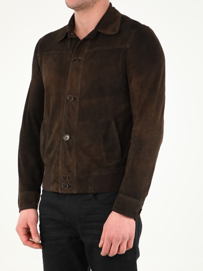 Shop Salvatore Santoro Brown Leather Jacket