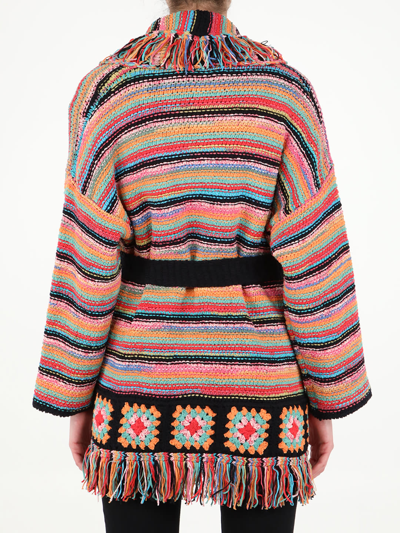 Shop Alanui Take It Easy Icon Cardigan In Multicolor