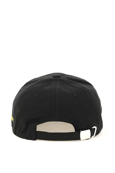 Shop Raf Simons Smiley Baseball Cap In Black (black)
