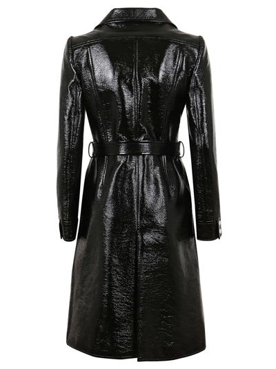 Courrèges Iconic Vinyl Coat In Black