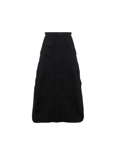 Shop Balenciaga Maxi Cargo Skirt In Black