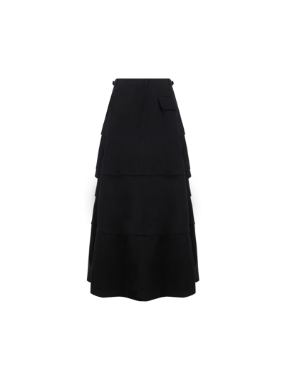 Shop Balenciaga Maxi Cargo Skirt In Black