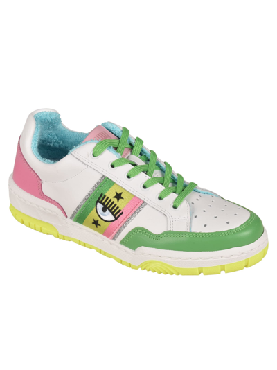 Shop Chiara Ferragni Cf1 Funky Pin Sneakers In Multicolor