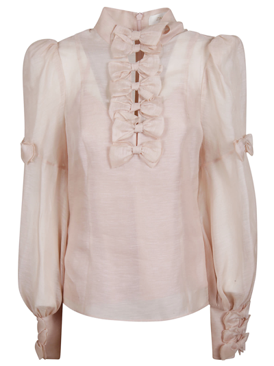 ZIMMERMANN POSTCARD BOW BLOUSE 