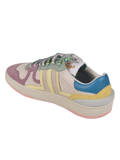 Shop Lanvin Clay Low-top Sneakers In White/yellow