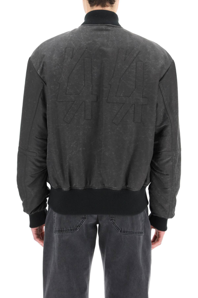 Shop 44 Label Group Emil Bomber Jacket In Black (grey)