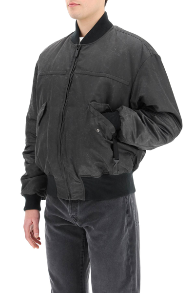 Shop 44 Label Group Emil Bomber Jacket In Black (grey)