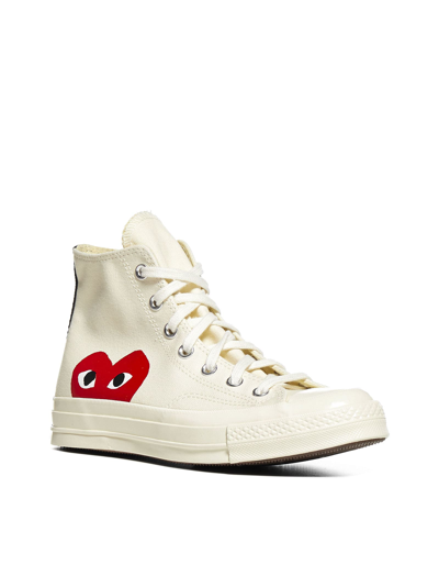 Shop Comme Des Garçons Play Sneakers In Beige