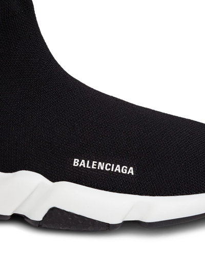 Shop Balenciaga Speed Sneakers With Logo In Black