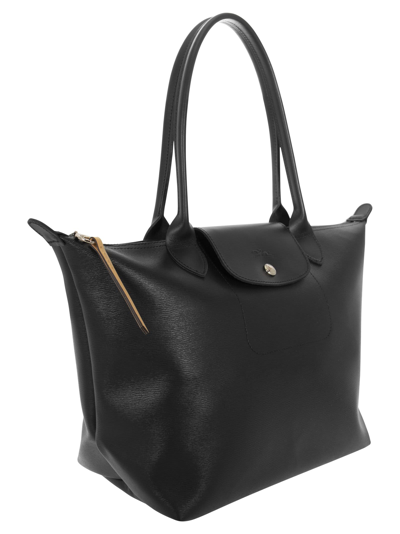 Shop Longchamp Le Pliage City - Shopping Bag S In Black