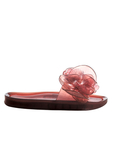 Y/project Melissa Beach Slide Flower Y Project Adclear In Red