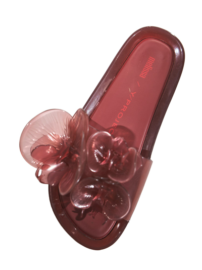 Y/project Melissa Beach Slide Flower Y Project Adclear In Red