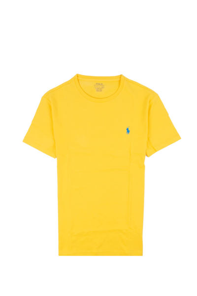 Shop Ralph Lauren Cotton T-shirt In Yellow