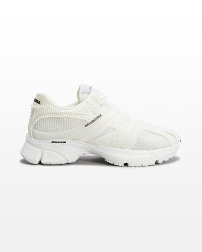 Shop Balenciaga Phantom Mesh Chunky Sneakers In White