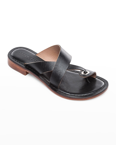 Shop Bernardo Tia Flat Slide Sandals In Black