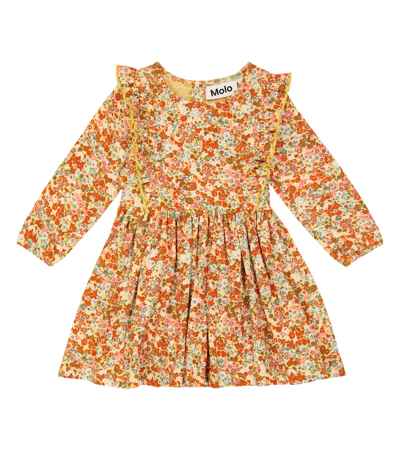 Shop Molo Baby Floral Cotton-blend Dress In Meadow Baby