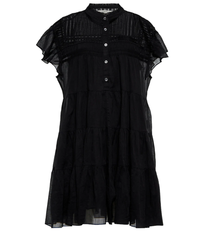 Shop Isabel Marant Étoile Lanikaye Cotton Minidress In Black