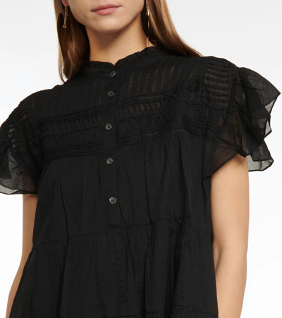 Shop Isabel Marant Étoile Lanikaye Cotton Minidress In Black