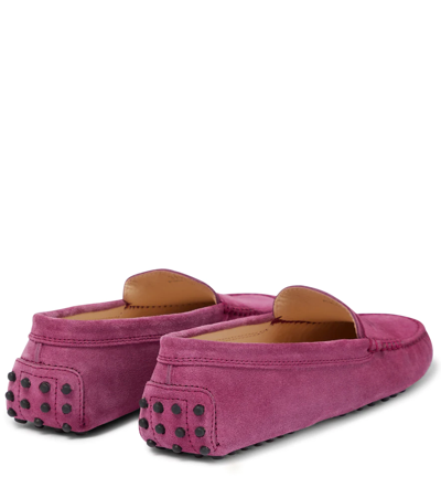 Shop Tod's Gommino Suede Loafers In 0