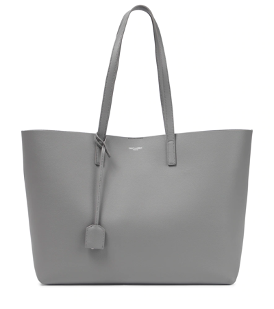 Shop Saint Laurent Shopping Large Leather Tote In New Stone Grey