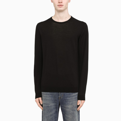 Shop Roberto Collina Black Cotton Crewneck Sweater