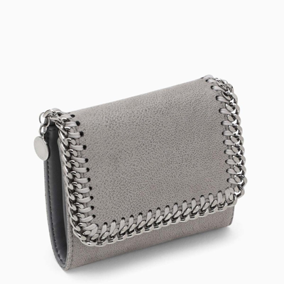 Shop Stella Mccartney Light Grey Small Falabella Wallet