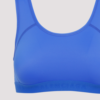 Shop Balenciaga Sporty Bra Underwear In Blue