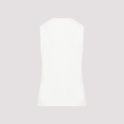Shop Jil Sander Wool Tank Top Tops In White
