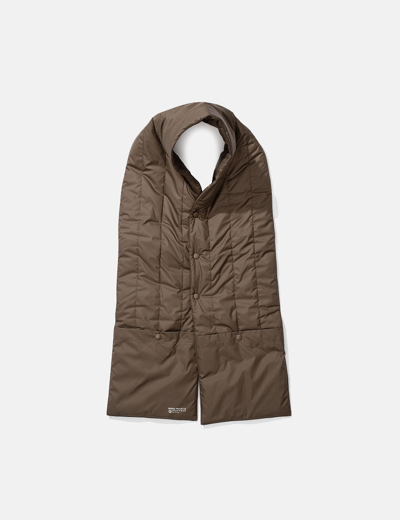 Shop Norse Projects Pertex Quantum Snap Quilt Scarf In Brown