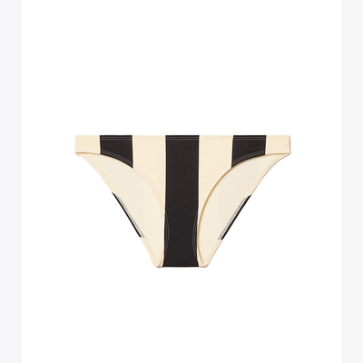 Shop Tory Burch Printed Bikini Bottom In Wide Summer Stripe