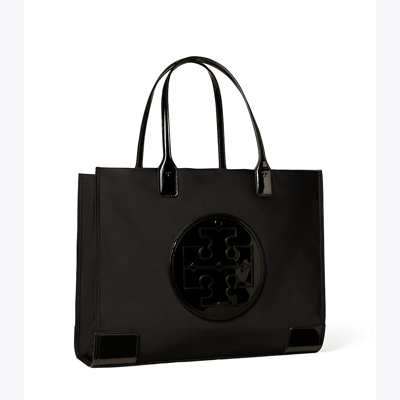 Shop Tory Burch Ella Patent Tote Bag In Black