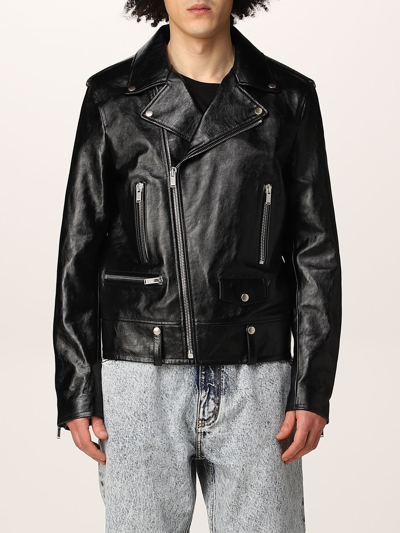Saint Laurent Lamb Leather Jacket With Cupro Lining In Black