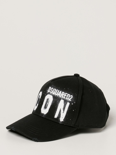 Shop Dsquared2 Hat With Icon Logo In 黑色 1