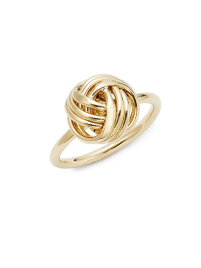 Shop Saks Fifth Avenue Women's Love Knot 14k Yellow Gold Ring/size 7