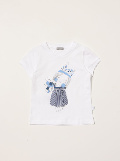 Shop Il Gufo T-shirt In Cotton With Graphic Print In Blue