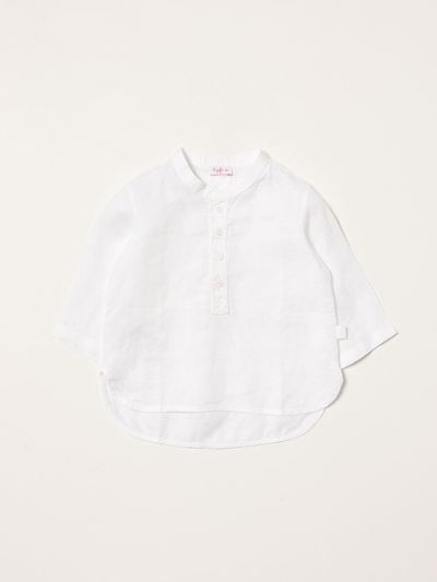 Shop Il Gufo Linen Basic Shirt In White