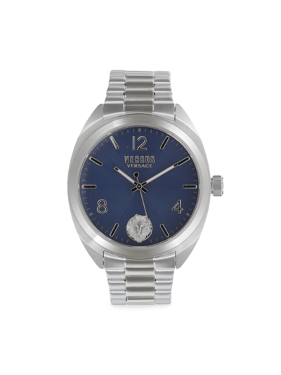 Shop Versus Men's 44mm Stainless Steel Bracelet Watch In Blue