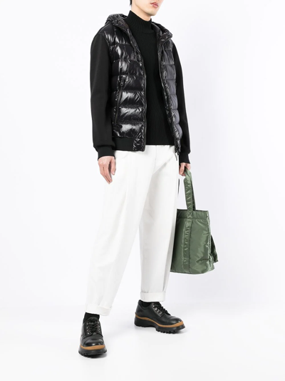 Mackage Hooded Quilted-panel Jacket In Black