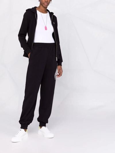 Philipp Plein Sequin Embellished Skull Tracksuit Set In Black