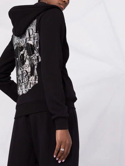 Philipp Plein Sequin Embellished Skull Tracksuit Set In Black