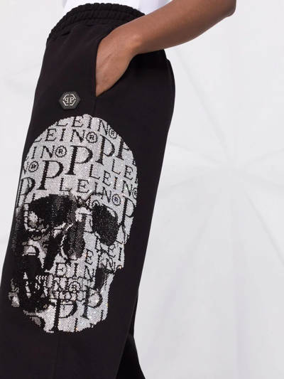 Philipp Plein Sequin Embellished Skull Tracksuit Set In Black