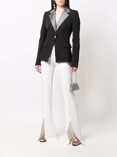 Shop Philipp Plein Cady High-waist Trousers In White