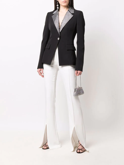 Philipp Plein Cady High-waist Trousers In White