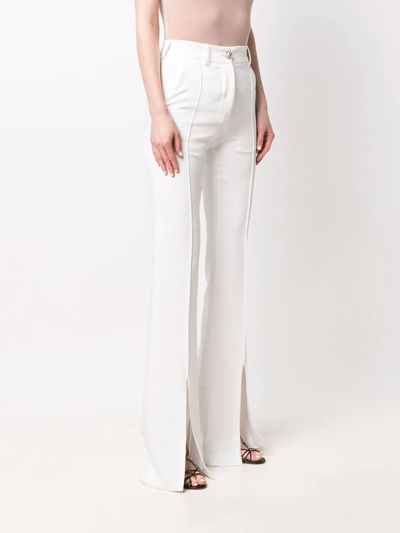 Shop Philipp Plein Cady High-waist Trousers In White