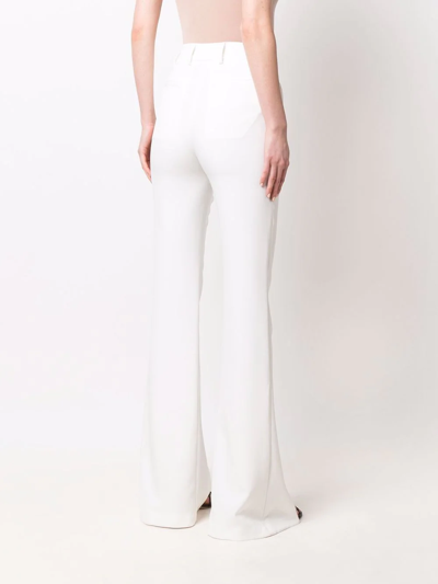 Shop Philipp Plein Cady High-waist Trousers In White