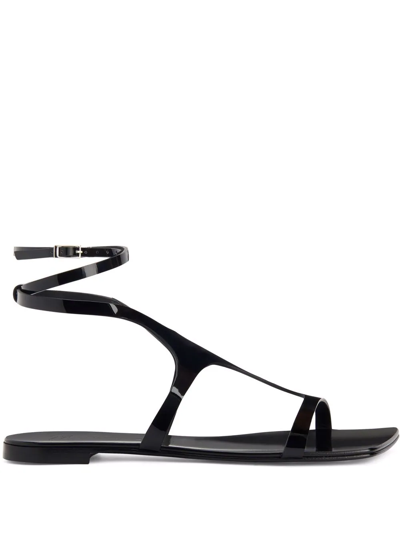 Giuseppe Zanotti Tutankamon Flat Sandals In Black