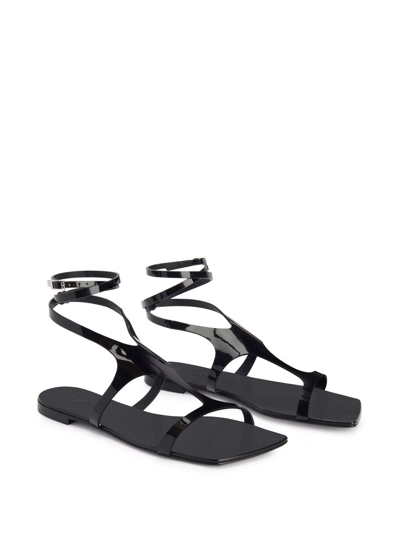 Giuseppe Zanotti Tutankamon Flat Sandals In Black