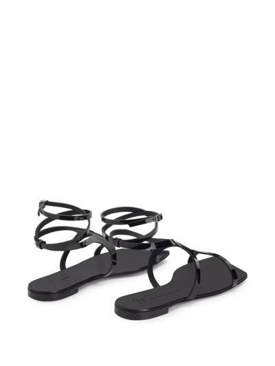 Giuseppe Zanotti Tutankamon Flat Sandals In Black
